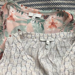 2 tops-Joie XS sleeveless never worn 100% silk